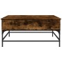 Mesa de centro madera ingeniería y metal roble humo 95x95x45 cm de , Mesas de centro - Ref: Foro24-3217066, Precio: 111,70 €,...