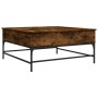 Mesa de centro madera ingeniería y metal roble humo 95x95x45 cm de , Mesas de centro - Ref: Foro24-3217066, Precio: 111,70 €,...