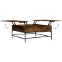 Mesa de centro madera ingeniería y metal roble humo 95x95x45 cm de , Mesas de centro - Ref: Foro24-3217066, Precio: 111,70 €,...