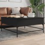 Mesa de centro madera de ingeniería y metal negro 95x95x45 cm de , Mesas de centro - Ref: Foro24-3217064, Precio: 124,97 €, D...