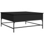 Mesa de centro madera de ingeniería y metal negro 95x95x45 cm de , Mesas de centro - Ref: Foro24-3217064, Precio: 124,97 €, D...