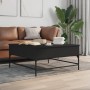 Mesa de centro madera de ingeniería y metal negro 95x95x45 cm de , Mesas de centro - Ref: Foro24-3217064, Precio: 124,97 €, D...