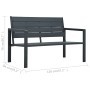 Banco de jardín HDPE gris aspecto madera 120 cm de vidaXL, Bancos de jardín - Ref: Foro24-47874, Precio: 178,04 €, Descuento: %