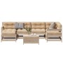 Juego de muebles de jardín 7 pzas y cojines madera maciza pino de , Conjuntos de jardín - Ref: Foro24-3250944, Precio: 602,28...