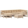 Juego de muebles de jardín 7 pzas y cojines madera maciza pino de , Conjuntos de jardín - Ref: Foro24-3250944, Precio: 602,28...