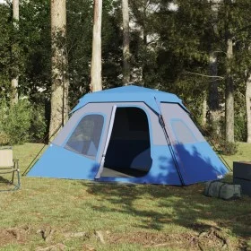 Tienda familiar 6 personas impermeable apertura rápida azul de , Tiendas de campaña - Ref: Foro24-94296, Precio: 135,54 €, De...