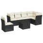 Set de comedor de jardín 7 pzas y cojines ratán sintético negro de , Conjuntos de jardín - Ref: Foro24-3249545, Precio: 416,9...