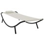 Tumbona de jardín de acero color crema 200x90 cm de vidaXL, Camas para exteriores - Ref: Foro24-48080, Precio: 76,58 €, Descu...