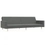 Sofá cama de 2 plazas con taburete tela gris oscuro de , Sofás - Ref: Foro24-3216228, Precio: 313,29 €, Descuento: %
