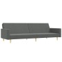 Sofá cama de 2 plazas con taburete tela gris oscuro de , Sofás - Ref: Foro24-3216228, Precio: 337,48 €, Descuento: %