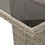 Mesa jardín superficie vidrio ratán PE gris claro 190x80x74 cm de , Mesas de jardín - Ref: Foro24-365308, Precio: 182,42 €, D...
