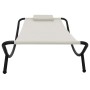 Tumbona de jardín de acero color crema 200x90 cm de vidaXL, Camas para exteriores - Ref: Foro24-48080, Precio: 76,58 €, Descu...
