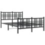 Estructura de cama cabecero y estribo metal negro 120x200 cm de , Camas y somieres - Ref: Foro24-376340, Precio: 114,97 €, De...