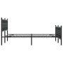 Estructura de cama cabecero y estribo metal negro 120x200 cm de , Camas y somieres - Ref: Foro24-376340, Precio: 114,97 €, De...