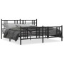 Estructura de cama cabecero y estribo metal negro 200x200 cm de , Camas y somieres - Ref: Foro24-376349, Precio: 147,67 €, De...