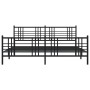 Estructura de cama cabecero y estribo metal negro 200x200 cm de , Camas y somieres - Ref: Foro24-376349, Precio: 147,67 €, De...
