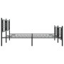 Estructura de cama cabecero y estribo metal negro 200x200 cm de , Camas y somieres - Ref: Foro24-376349, Precio: 147,67 €, De...