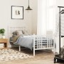 Estructura cama metal con cabecero y pie cama blanca 80x200 cm de , Camas y somieres - Ref: Foro24-376382, Precio: 81,72 €, D...