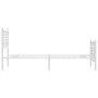 Estructura cama metal con cabecero y pie cama blanca 80x200 cm de , Camas y somieres - Ref: Foro24-376382, Precio: 81,72 €, D...