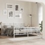Estructura cama metal con cabecero y pie cama blanco 183x213 cm de , Camas y somieres - Ref: Foro24-376396, Precio: 131,60 €,...