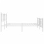 Estructura cama metal con cabecero y pie cama blanco 183x213 cm de , Camas y somieres - Ref: Foro24-376396, Precio: 131,60 €,...