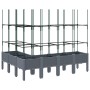 Jardinera con enrejado PP azul gris 160x120x142,5 cm de , Maceteros y jardineras - Ref: Foro24-367966, Precio: 114,25 €, Desc...