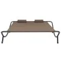 Tumbona de jardín tela marrón de vidaXL, Camas para exteriores - Ref: Foro24-48075, Precio: 87,01 €, Descuento: %
