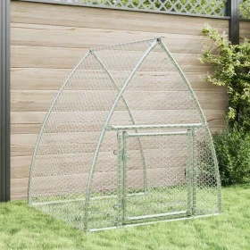 Jaula para conejos acero galvanizado plateado 100x105x120 cm de , Jaulas y habitáculos para animales pequeños - Ref: Foro24-3...