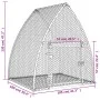 Jaula para conejos acero galvanizado plateado 100x105x120 cm de , Jaulas y habitáculos para animales pequeños - Ref: Foro24-3...