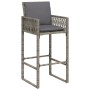 Taburetes de cocina con cojines 2 uds ratán sintético gris de , Sillas de jardín - Ref: Foro24-368707, Precio: 178,77 €, Desc...