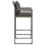 Taburetes de cocina con cojines 2 uds ratán sintético gris de , Sillas de jardín - Ref: Foro24-368707, Precio: 178,77 €, Desc...