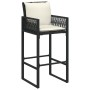 Taburetes de cocina con cojines 2 uds ratán sintético negro de , Sillas de jardín - Ref: Foro24-368705, Precio: 174,47 €, Des...