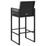 Taburetes de cocina con cojines 2 uds ratán sintético negro de , Sillas de jardín - Ref: Foro24-368705, Precio: 174,47 €, Des...
