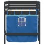 Cama alta para niños con cortinas madera pino azul 90x190 cm de , Camas y somieres - Ref: Foro24-3283833, Precio: 196,75 €, D...