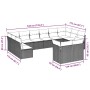 Set de sofás de jardín y cojines 12 pzas ratán sintético marrón en Conjuntos de jardín | Comprar online en Foru.es