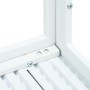 Mesa de centro de HDPE con aspecto de madera blanco 78x78x74 cm de vidaXL, Mesas de centro - Ref: Foro24-47881, Precio: 84,12...