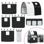 Cama alta niños con túnel madera pino blanco negro 90x190 cm de , Camas y somieres - Ref: Foro24-3283859, Precio: 214,63 €, D...