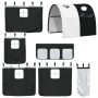 Cama alta niños con túnel madera pino blanco negro 90x190 cm de , Camas y somieres - Ref: Foro24-3283859, Precio: 214,63 €, D...
