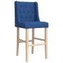 Taburetes altos 2 uds madera maciza de caucho y tela de , Taburetes de cocina - Ref: Foro24-4006225, Precio: 96,20 €, Descuen...