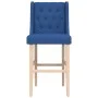 Taburetes altos 2 uds madera maciza de caucho y tela de , Taburetes de cocina - Ref: Foro24-4006225, Precio: 96,20 €, Descuen...