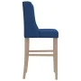 Taburetes altos 2 uds madera maciza de caucho y tela de , Taburetes de cocina - Ref: Foro24-4006225, Precio: 96,20 €, Descuen...