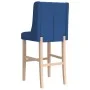 Taburetes altos 2 uds madera maciza de caucho y tela de , Taburetes de cocina - Ref: Foro24-4006225, Precio: 96,20 €, Descuen...
