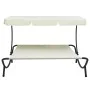 Tumbona de jardín con toldo gris de vidaXL, Tumbonas - Ref: Foro24-48071, Precio: 92,92 €, Descuento: %