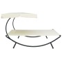 Tumbona de jardín con toldo gris de vidaXL, Tumbonas - Ref: Foro24-48071, Precio: 97,26 €, Descuento: %