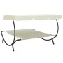 Tumbona de jardín con toldo gris de vidaXL, Tumbonas - Ref: Foro24-48071, Precio: 92,92 €, Descuento: %
