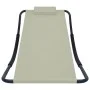 Tumbona de acero color crema 200x90 cm de vidaXL, Camas para exteriores - Ref: Foro24-48083, Precio: 74,79 €, Descuento: %