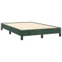 Cama box spring colchón y LED terciopelo verde oscuro 120x190cm de , Camas y somieres - Ref: Foro24-3270144, Precio: 370,37 €...