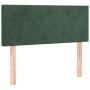Cama box spring colchón y LED terciopelo verde oscuro 120x190cm de , Camas y somieres - Ref: Foro24-3270144, Precio: 370,37 €...