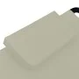 Tumbona de acero color crema 200x90 cm de vidaXL, Camas para exteriores - Ref: Foro24-48083, Precio: 74,79 €, Descuento: %