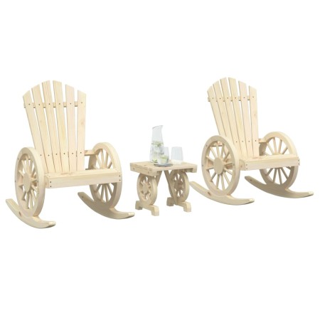 Juego de muebles de jardín 3 piezas madera maciza de abeto de , Conjuntos de jardín - Ref: Foro24-3207123, Precio: 346,92 €, ...